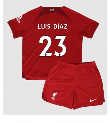 Liverpool Luis Diaz #23 Hjemmedraktsett Barn 2022-23 Kortermet (+ Korte bukser)